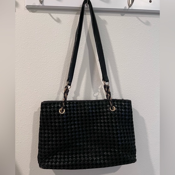 Bally Black Leather Tote Handbag Authentic - Picture 3 of 12